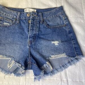 RSQ Blue Jean Distressed Shorts